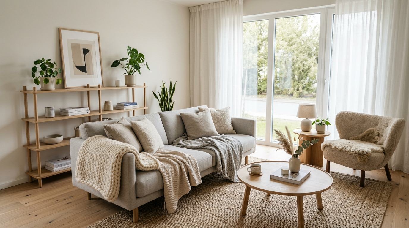 Bring in greenery to make the room feel alive